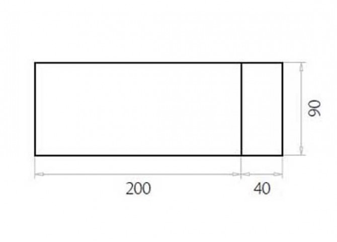 Γραφείο σε λιτή γραμμή 240x90cm